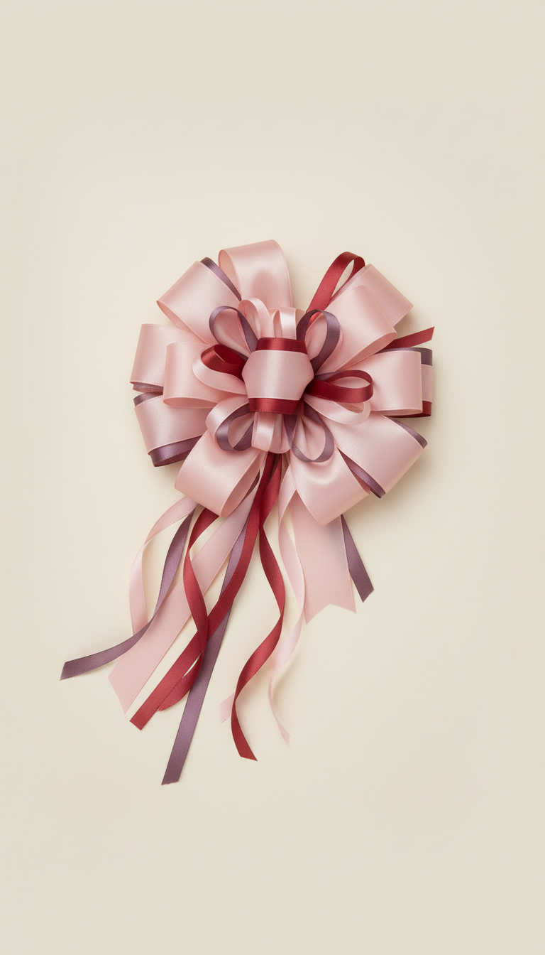 Blush Petal Satin Ribbon Arrangement